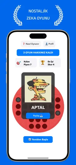 SoloTest Oyun İçi Ekranı - Skor ve Karakter Sistemi